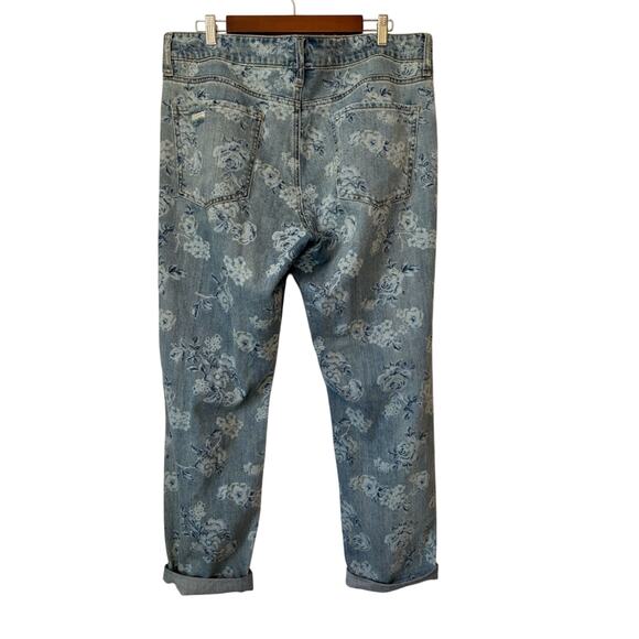 Empyre Easton Boyfriend Light Wash Floral Ripped Distressed Denim Jeans Size 13 - Picture 4 of 7